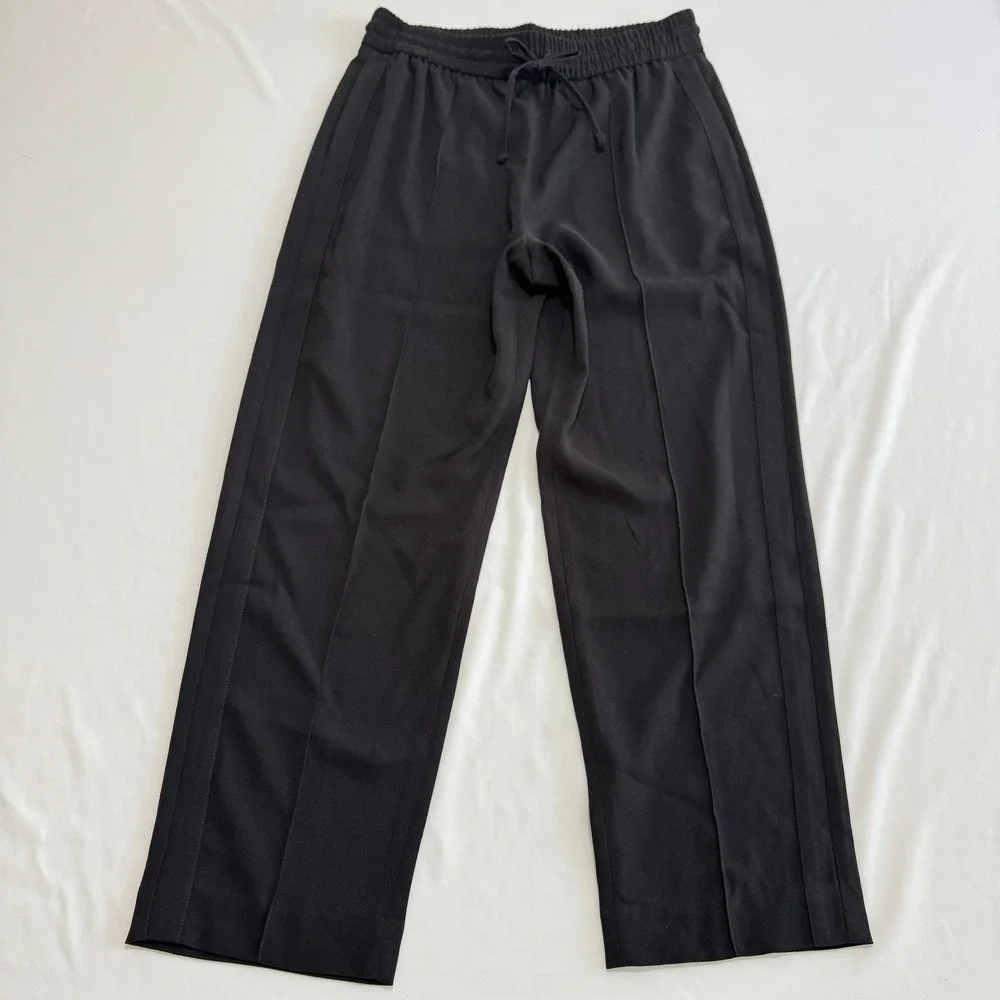 NWT Express High Waisted Seamed Ankle Jogger Pants Women Medium Black Lightweigh - Picture 2 of 10